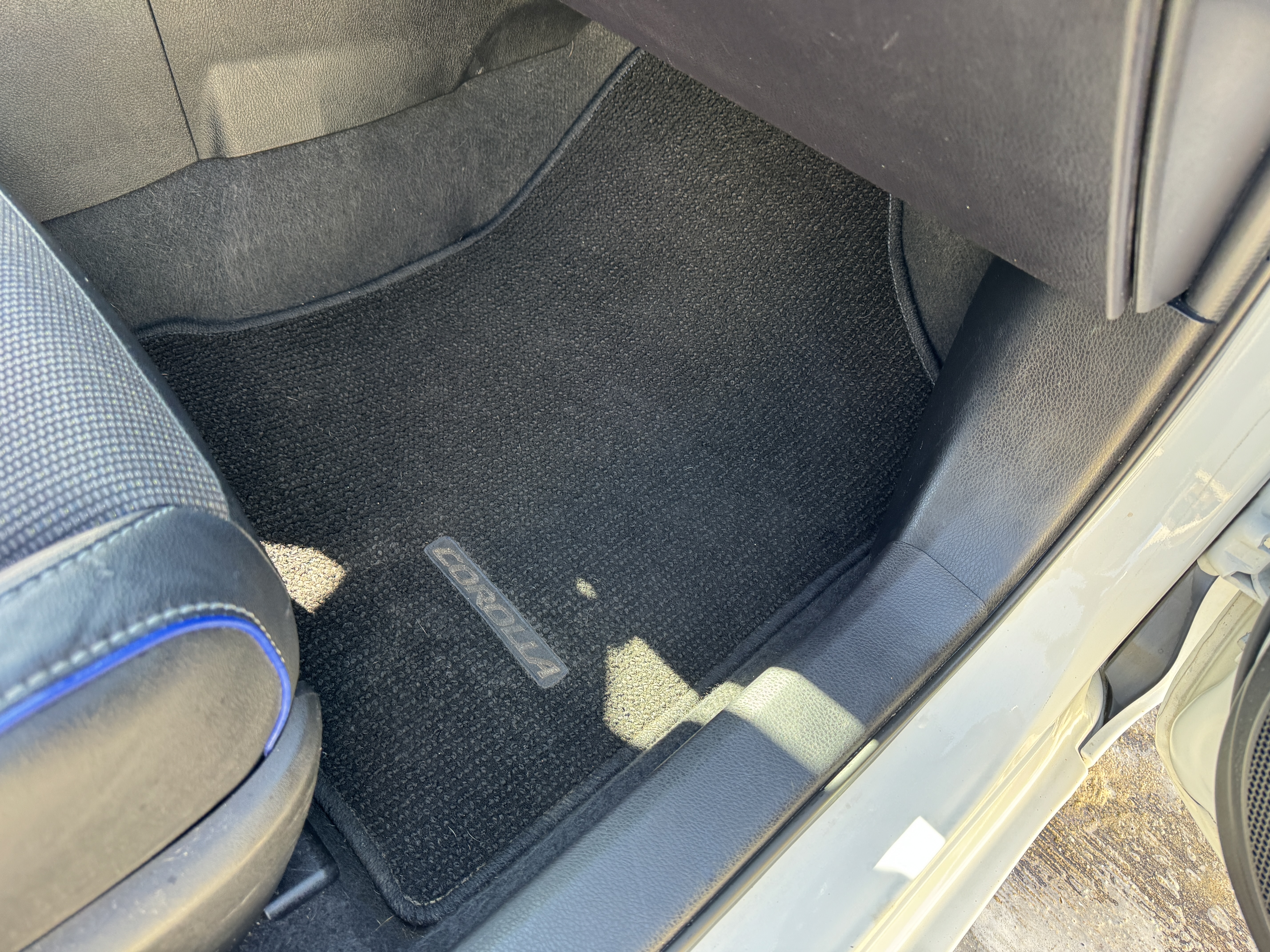 car interior after pet hair removal and detailing