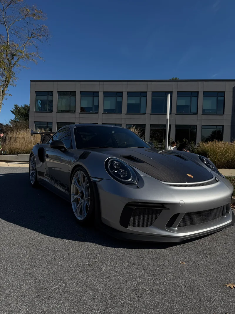 A car with a glossy paint finish