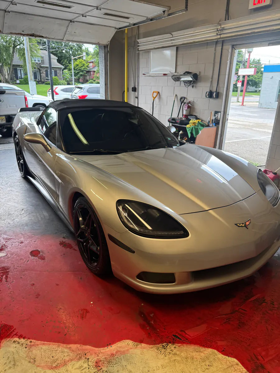 Detailed silver Corvette