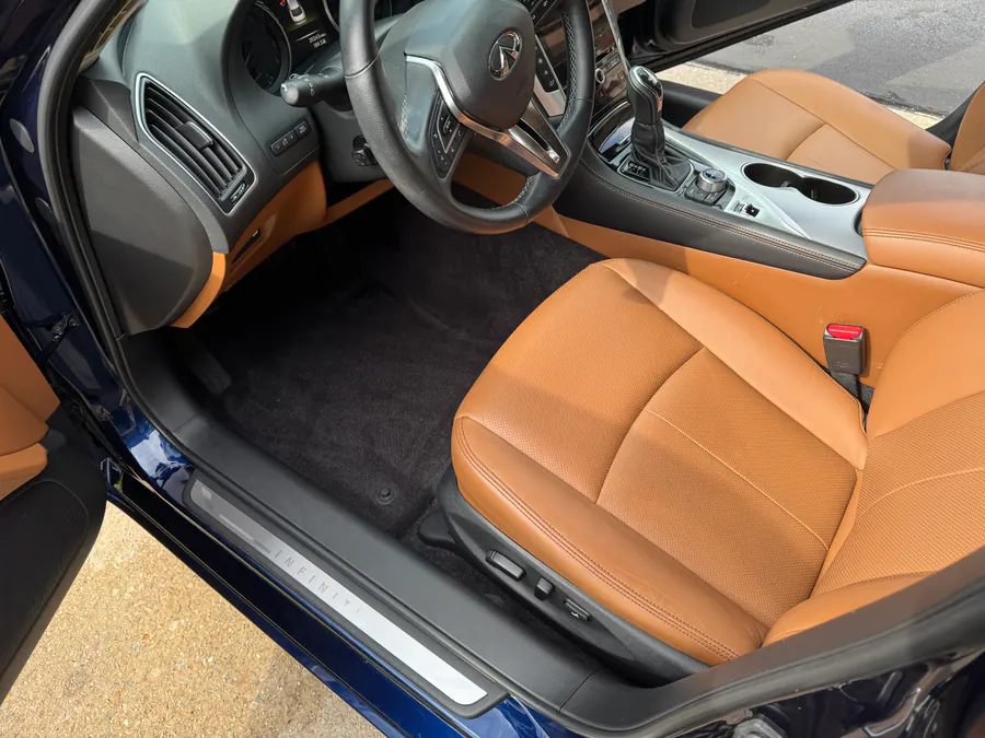 Clean leather interior
