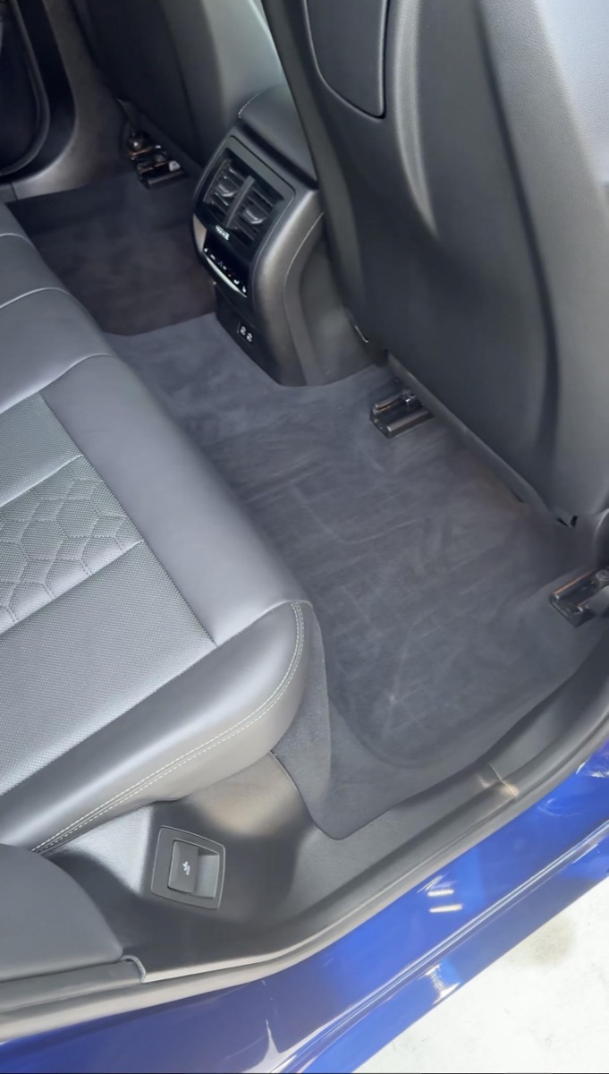 Clean rear floor and seat