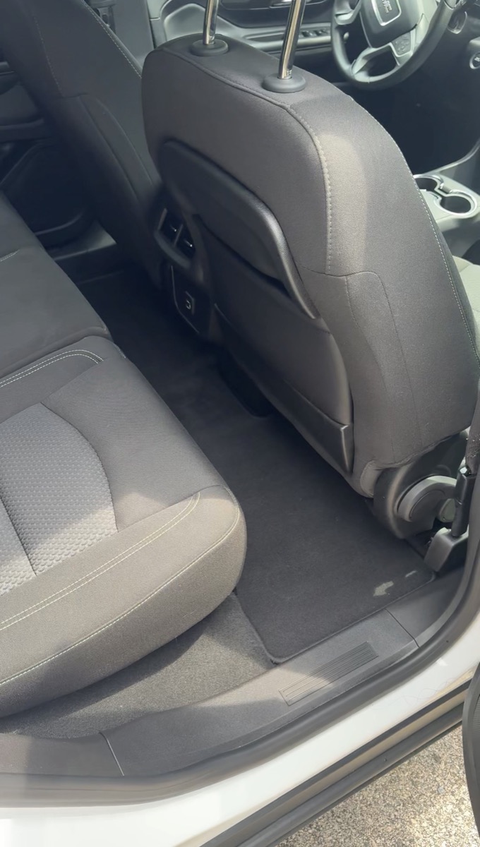 Freshly cleaned rear seats